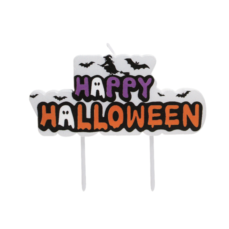 Vrolijke Halloween-letterkaarsen