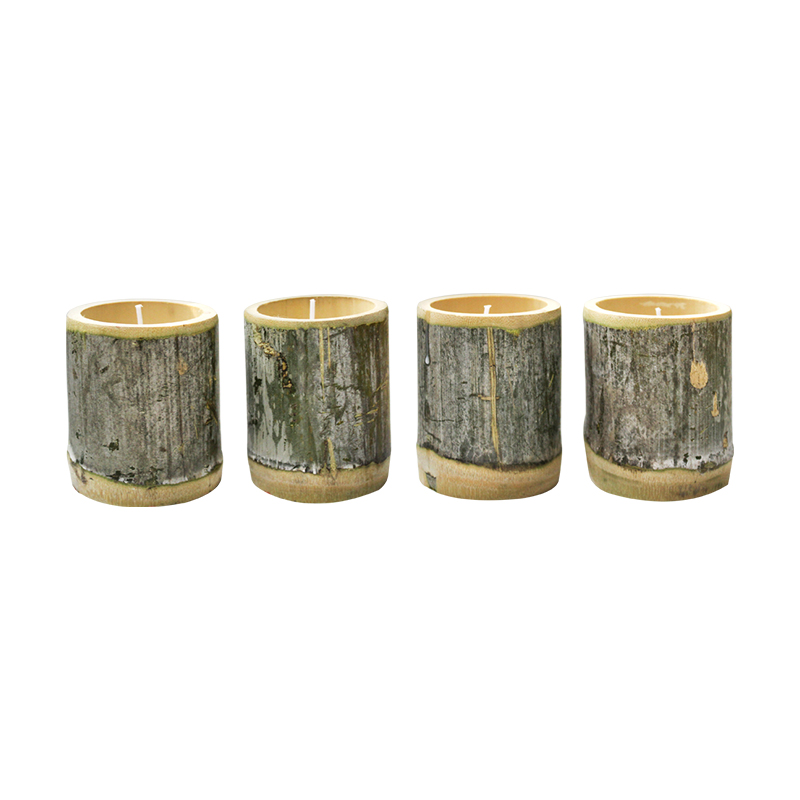 Originele bamboe aromatherapie bekerkaars